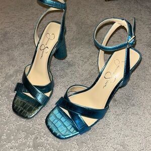 Jessica Simpson Icy Blue Strappy Heels